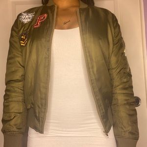 Olive Green Bomber Jacket